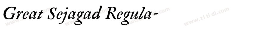 Great Sejagad Regula字体转换